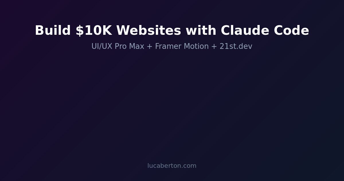 Build stunning websites with Claude Code and UI/UX Pro Max