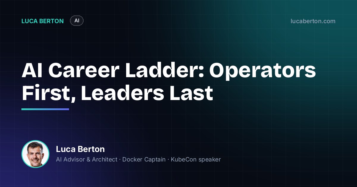 Slide: The roles a business will grow, in order — Operators first. Everyone else exists to make them faster and safer.