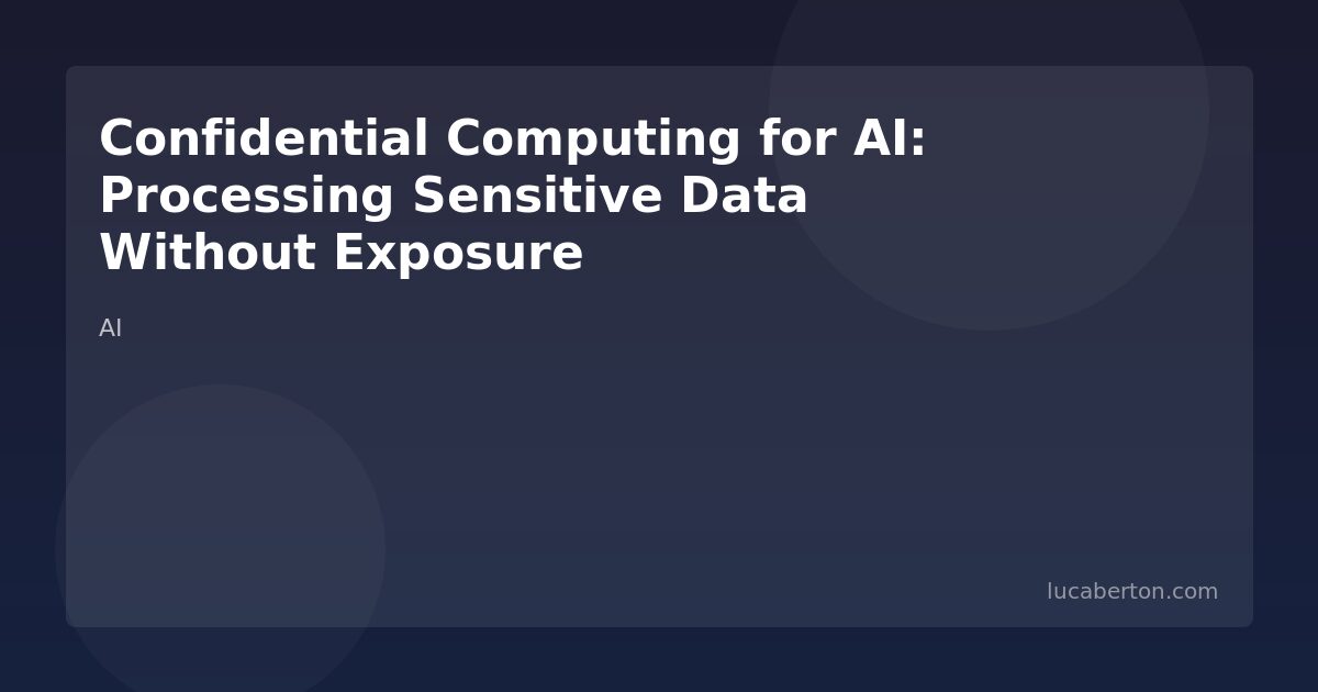 Confidential Computing for AI Workloads