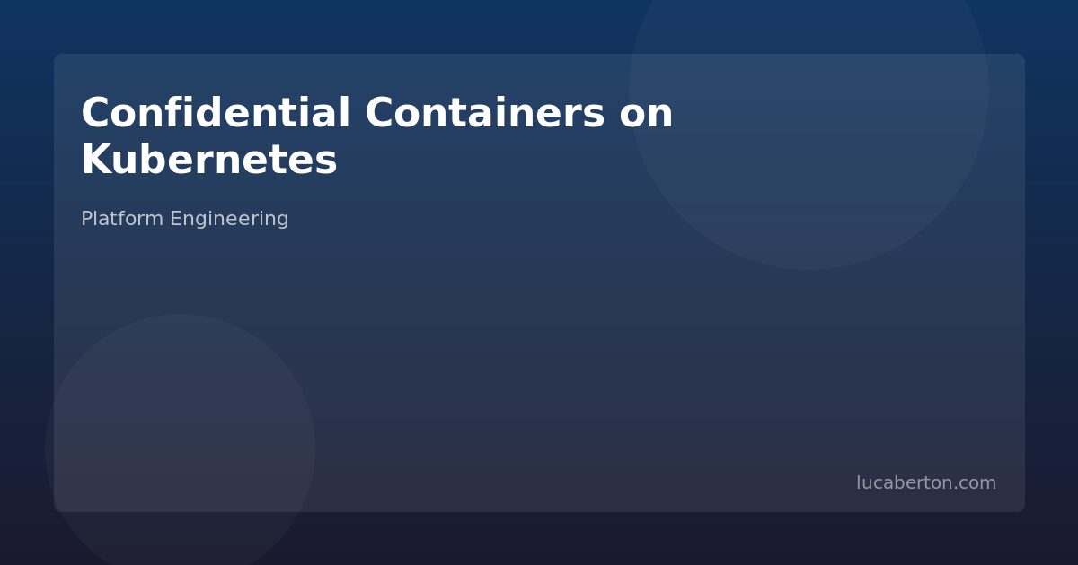 Confidential containers on Kubernetes