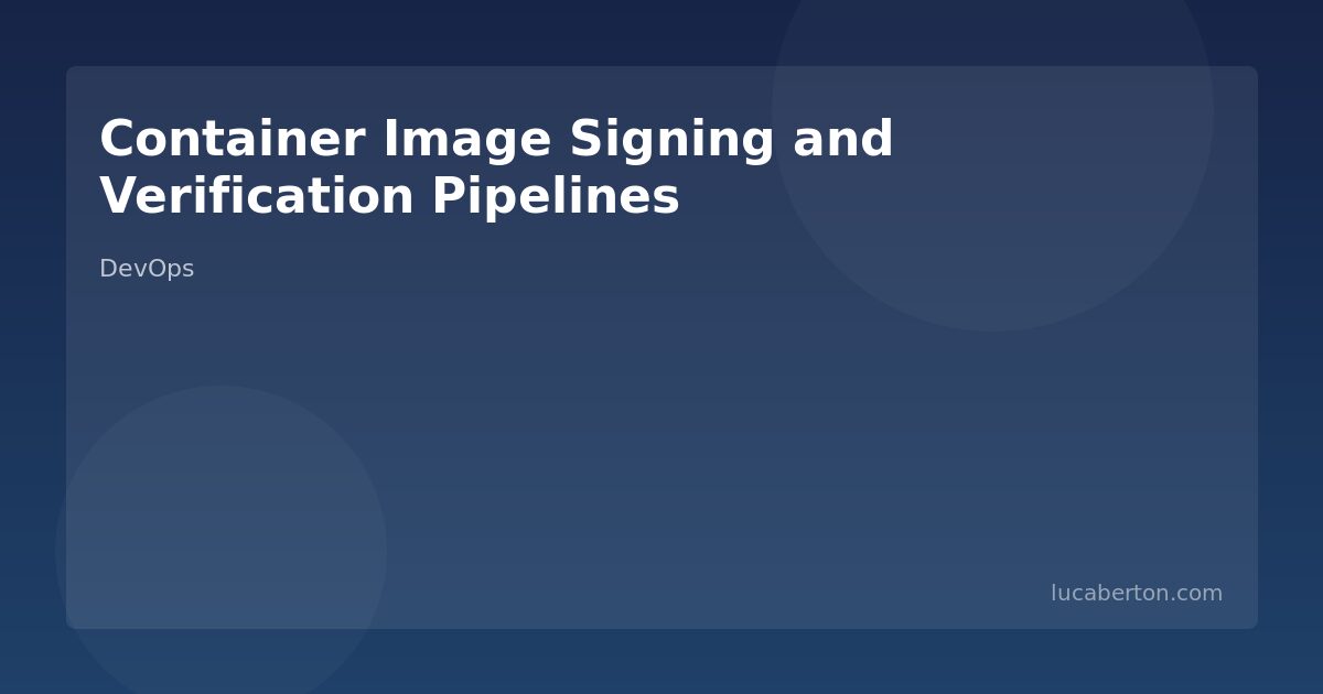 Container image signing