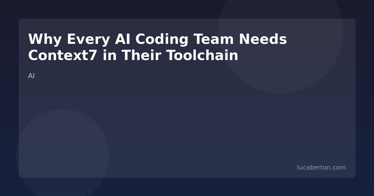 Context7 for teams