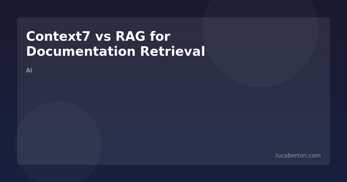 Context7 vs RAG comparison