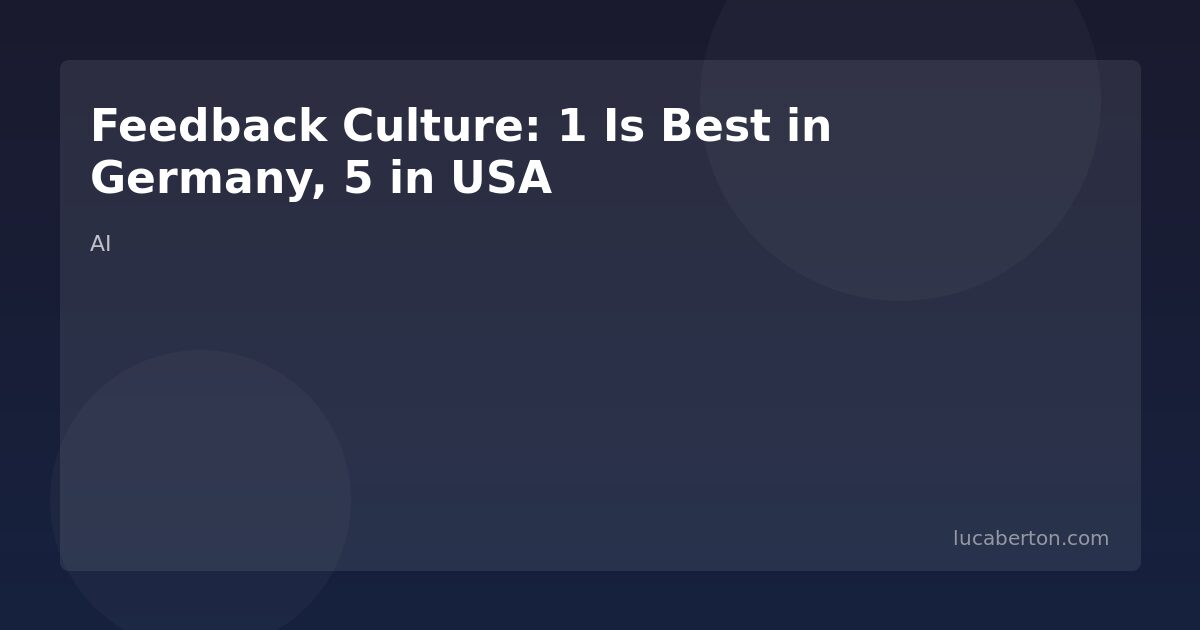Cultural Differences in Feedback