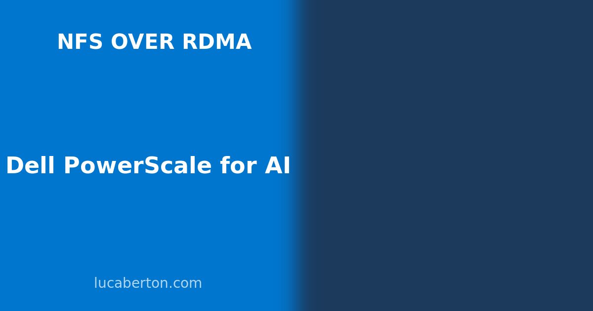 Dell PowerScale OneFS NFS over RDMA for AI Platform