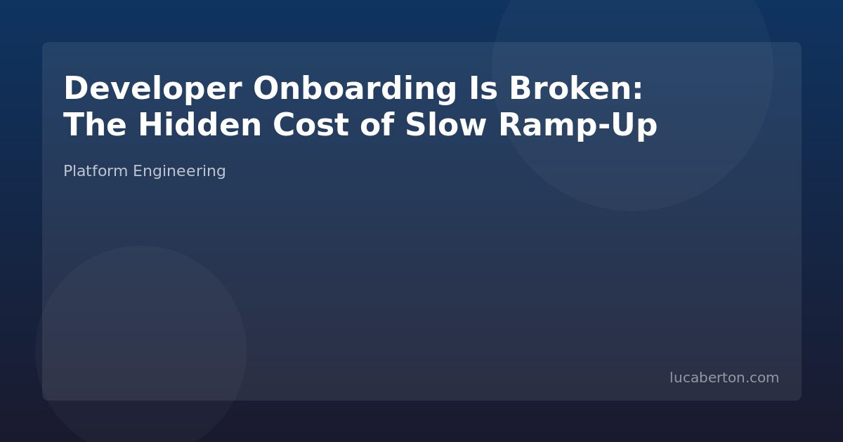 Developer onboarding and ramp-up cost optimization