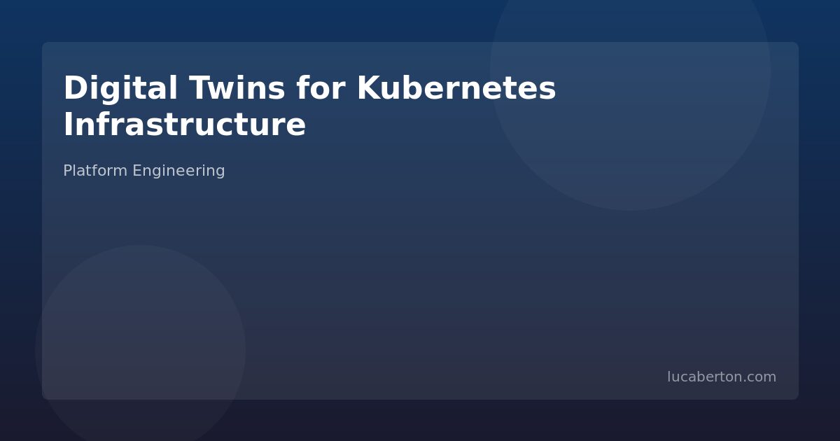 Digital Twins for Infrastructure: Simulating Your Kubernetes Fleet Before You Break It