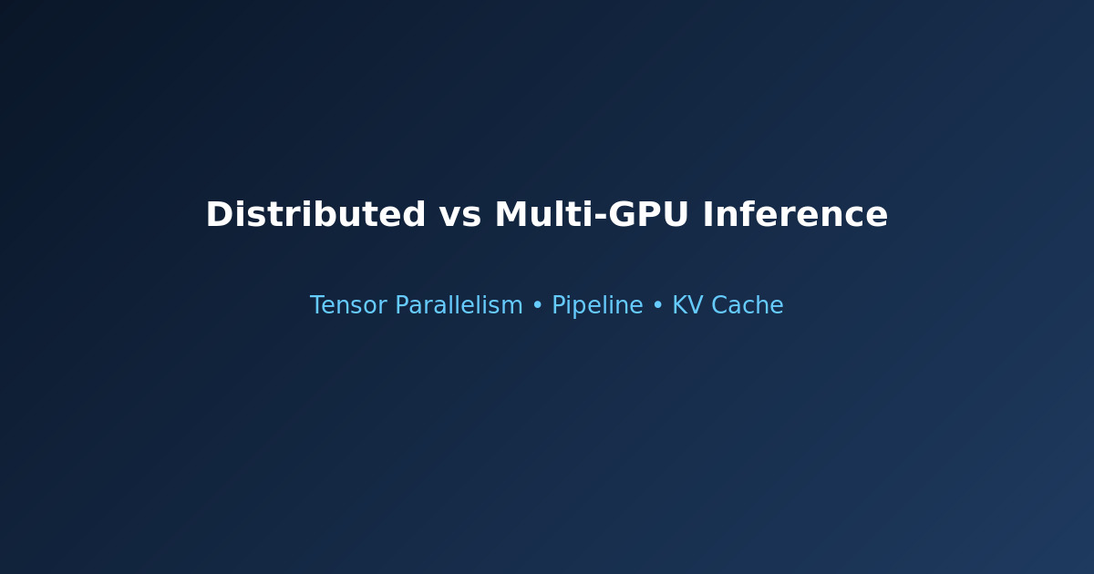 Distributed inference vs multi-GPU inference architecture comparison