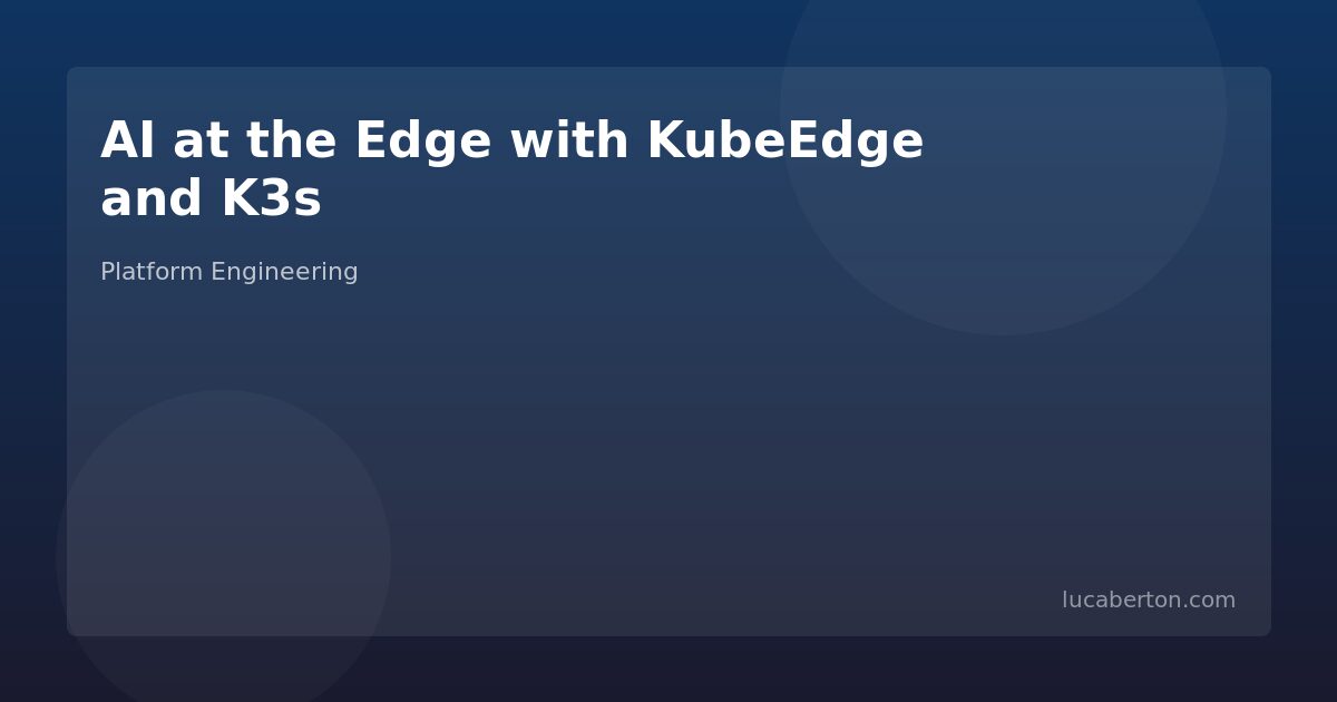 Kubernetes edge AI