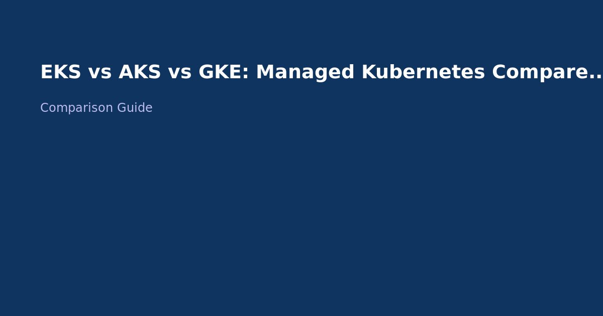 EKS vs AKS vs GKE: Managed Kubernetes