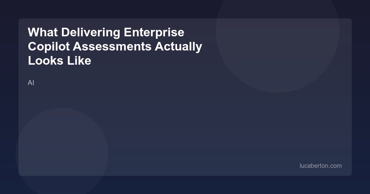 Calendar view of scoping events and mock sessions in an enterprise Copilot assessment delivery pipeline