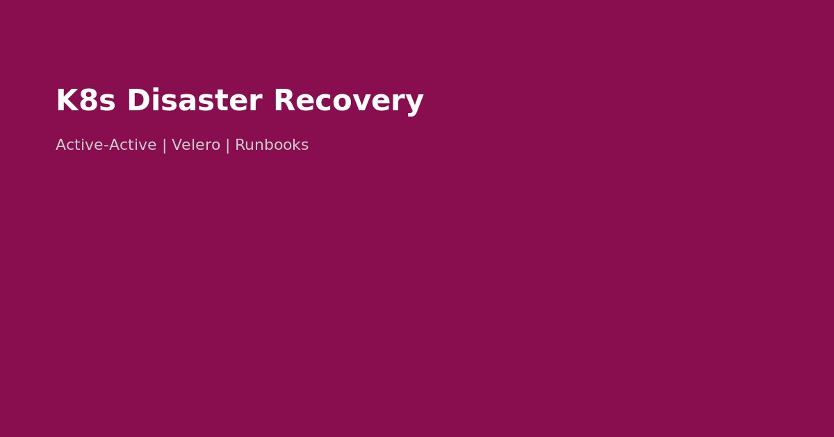 Disaster Recovery Kubernetes Enterprise 2026