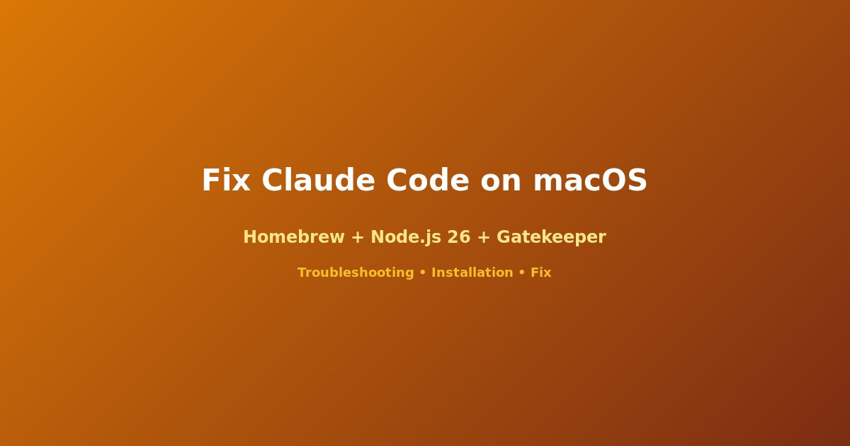 Fix Claude Code installation on macOS Homebrew