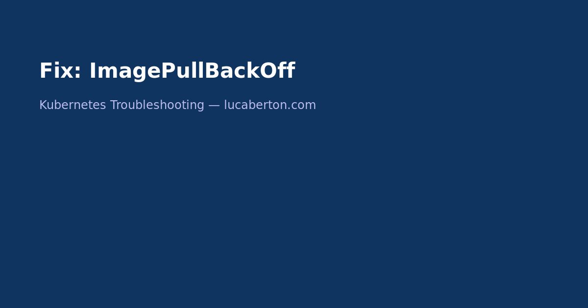 Fix Kubernetes ImagePullBackOff: Image Pull Errors Solved