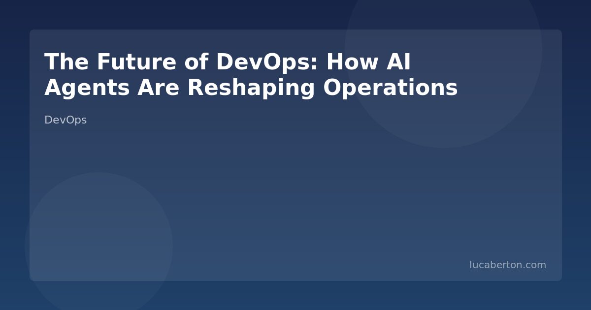 Future of DevOps with AI agents