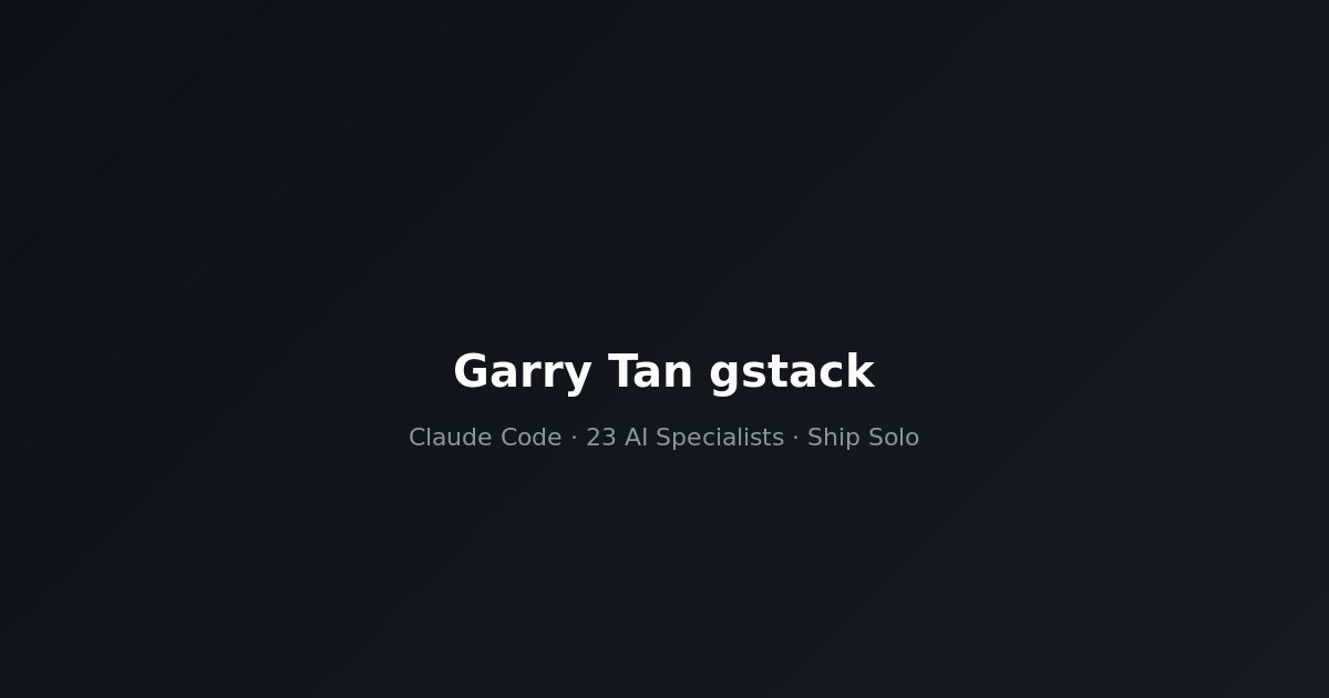 Garry Tan gstack - Claude Code AI factory with 23 specialists