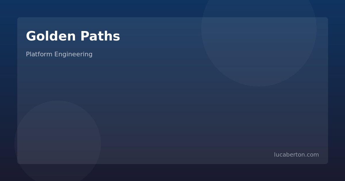 Golden paths CI/CD