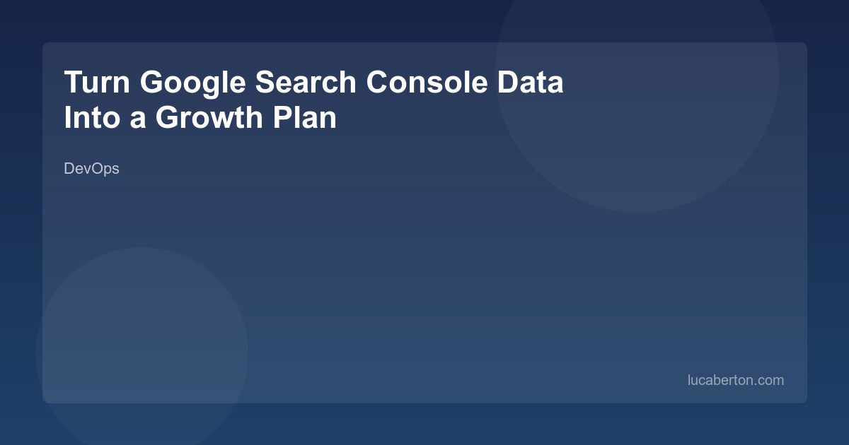 Google Search Console growth analysis with a Python script