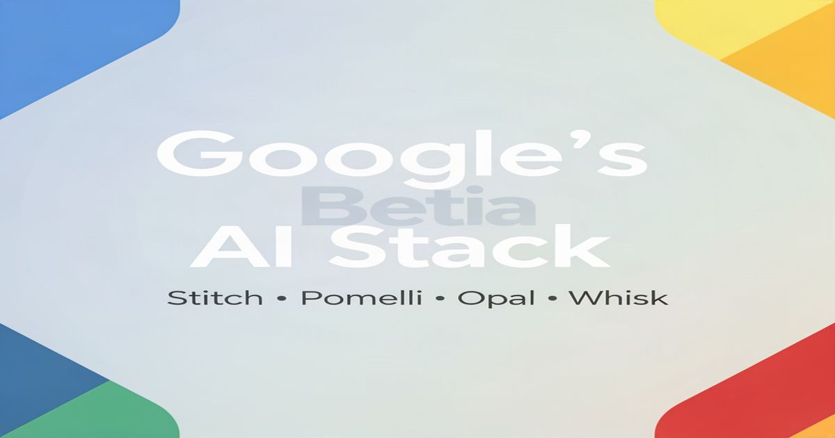 Google's Beta AI Stack: Stitch, Pomelli, Opal, and Whisk
