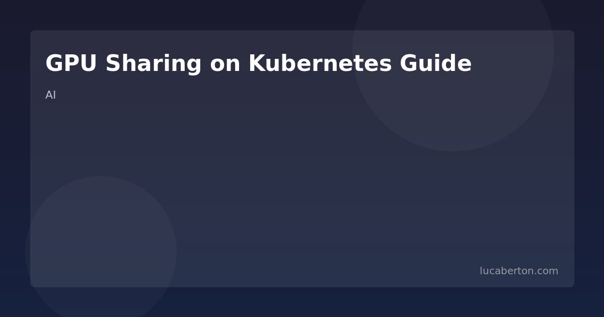 GPU sharing strategies on Kubernetes