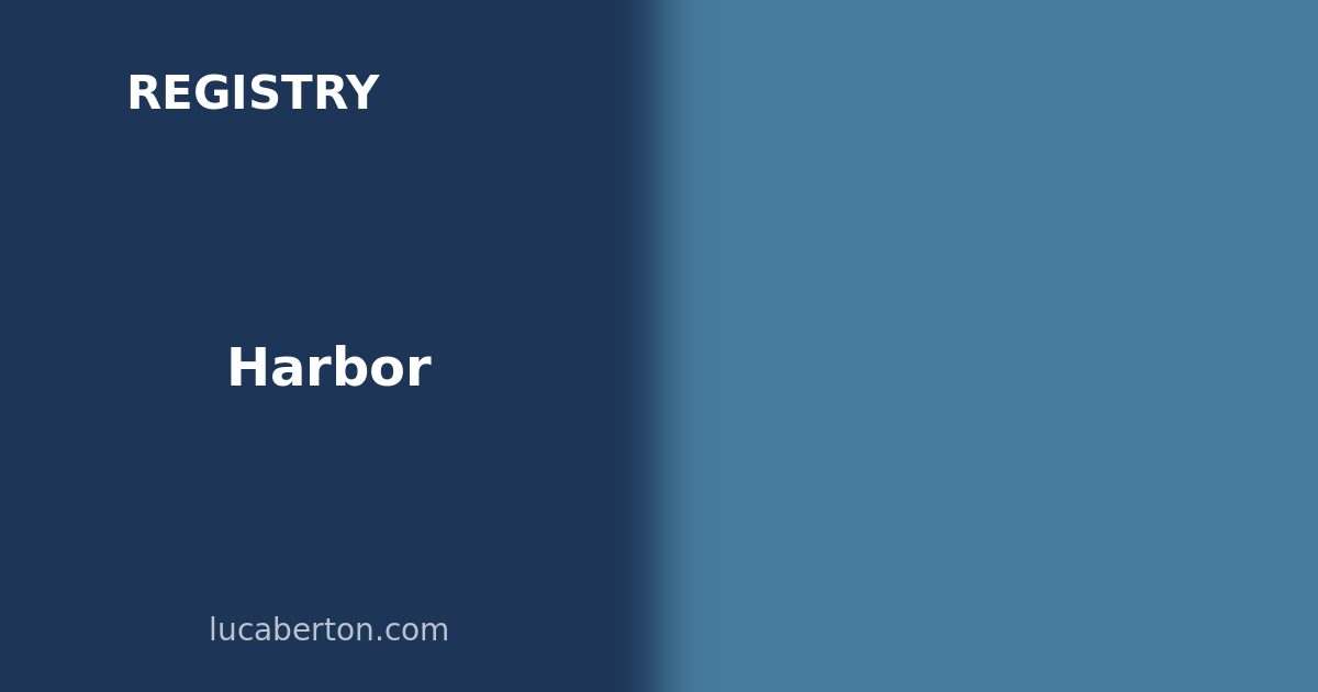 Harbor: Enterprise Container Registry on Kubernetes