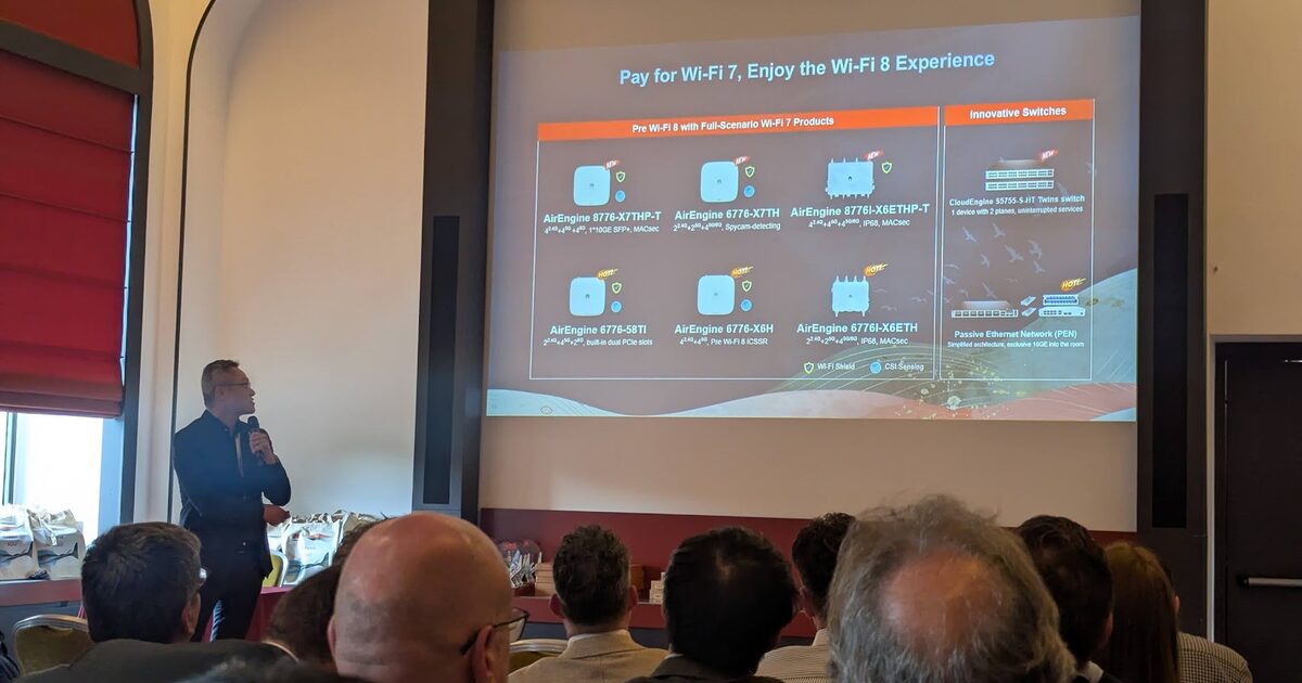 Huawei Wi-Fi 7 AirEngine presentation at Huawei Summit 2026