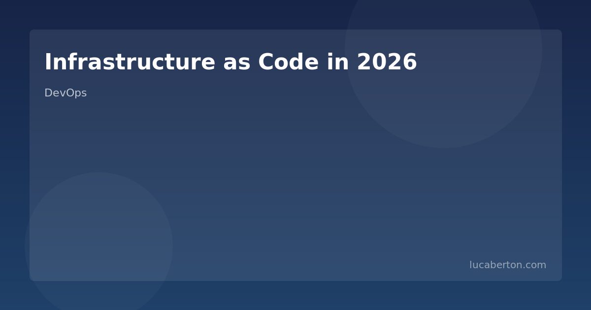IaC comparison 2026