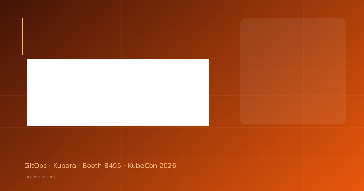 iits-consulting KubeCon EU 2026 Kubara GitOps