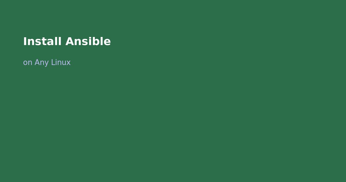 Install Ansible with pip in a Virtual Environment