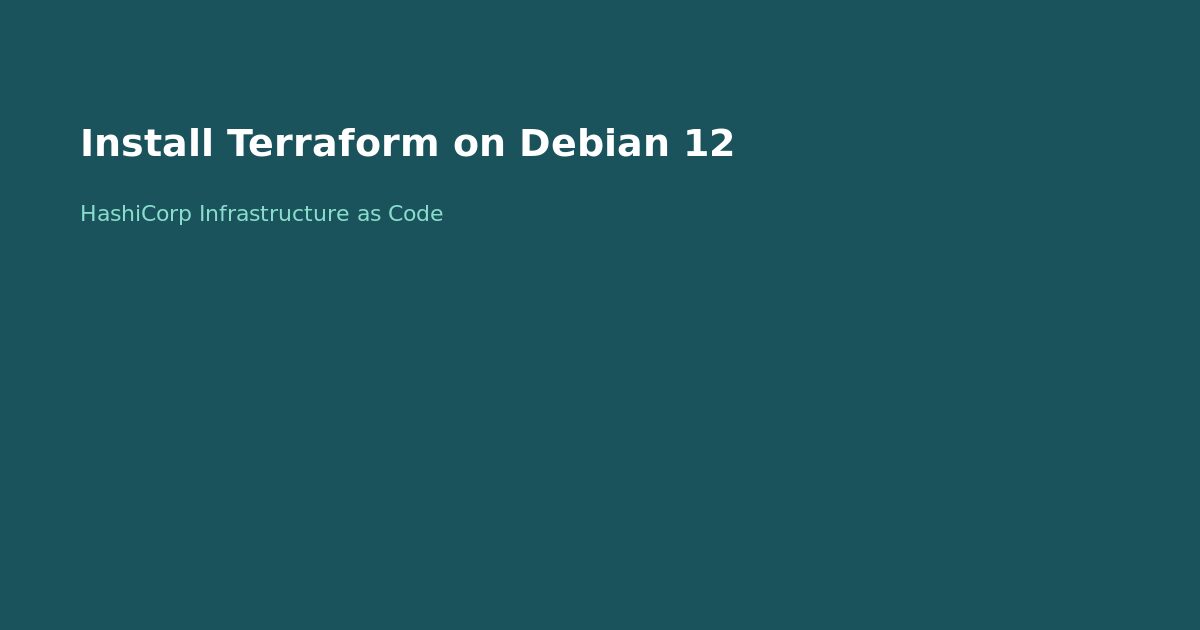 Install Terraform on Debian 12