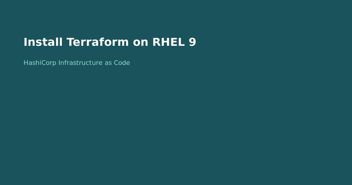 Install Terraform on RHEL 9