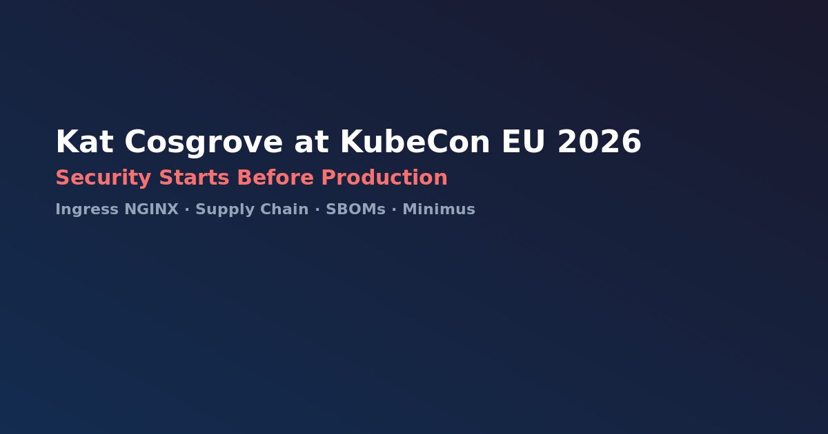 Kat Cosgrove and Luca Berton at KubeCon EU 2026 Amsterdam