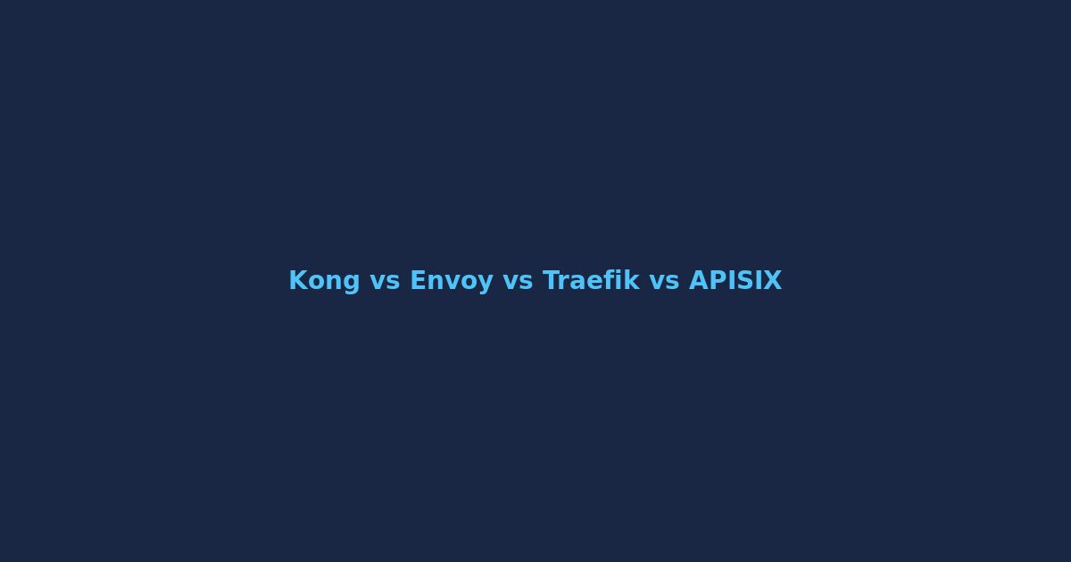 Kong vs Envoy vs Traefik vs APISIX API gateway comparison