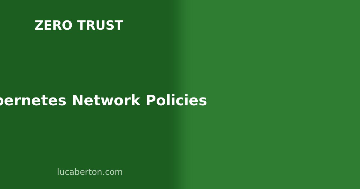 Kubernetes Network Policies: Zero Trust Microsegmentation Guide