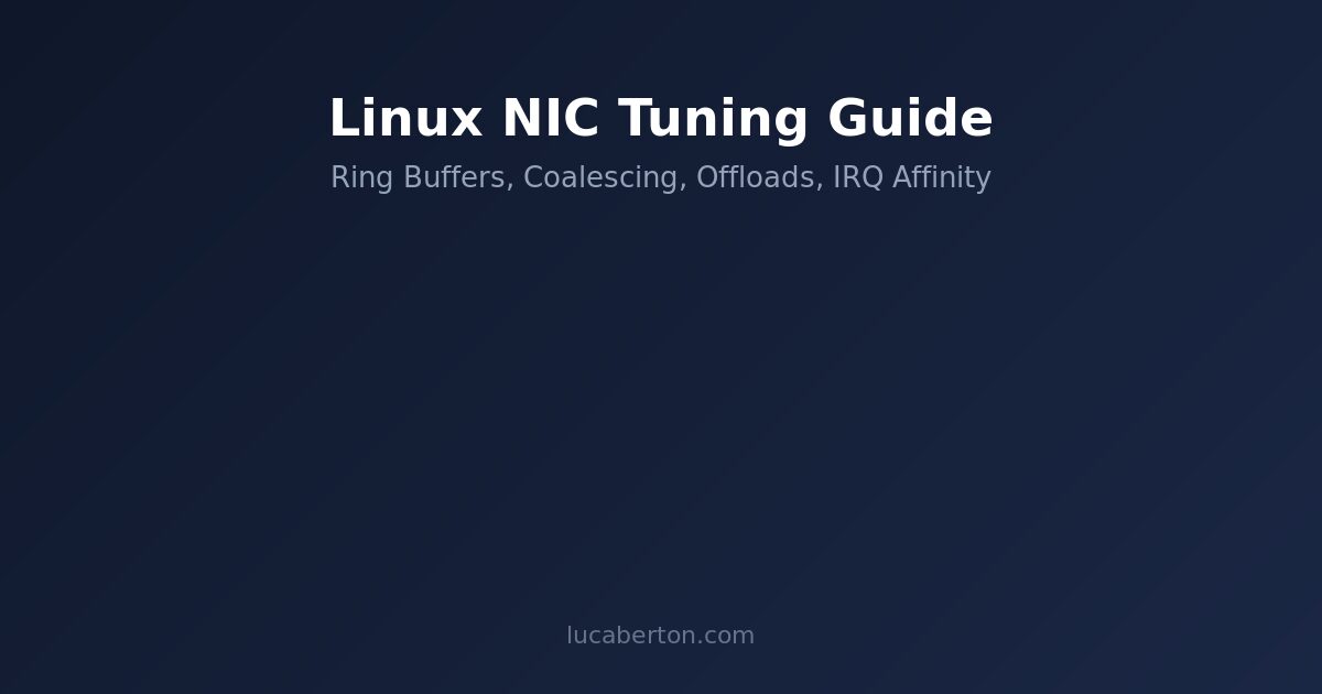 Linux NIC tuning on client machines for optimal network performance