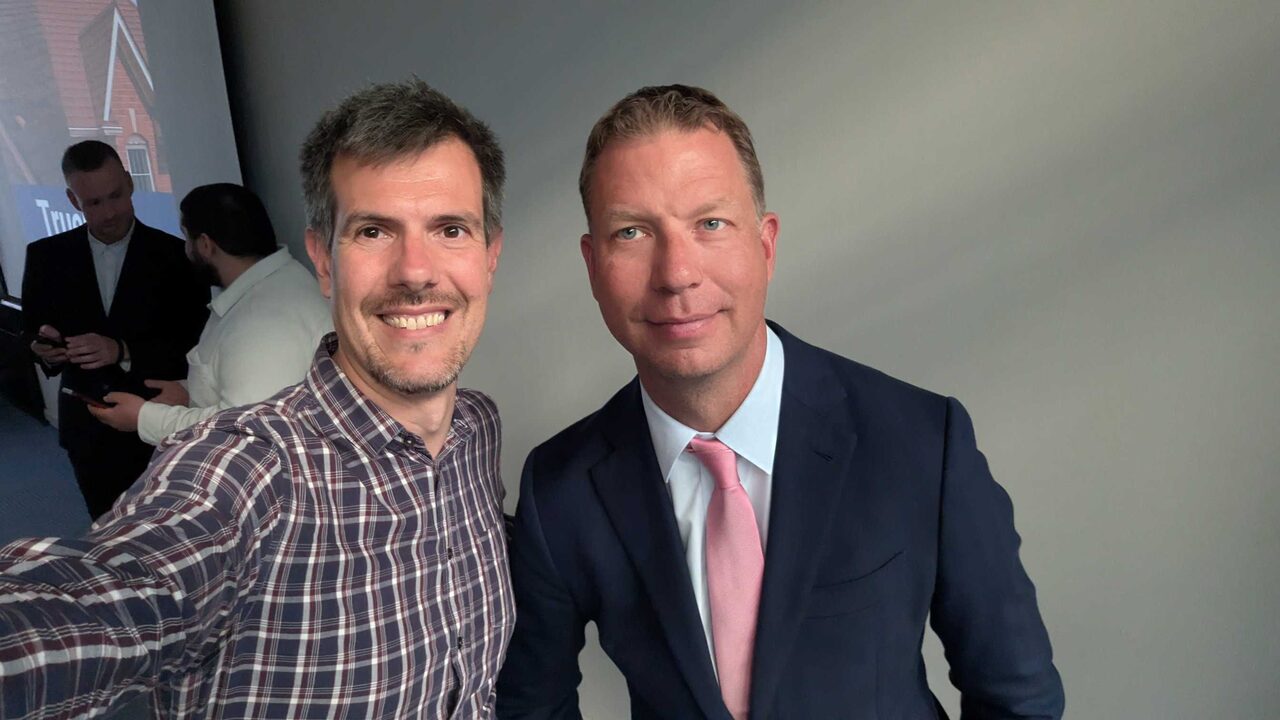 Luca Berton meeting JT Foxx at a business event