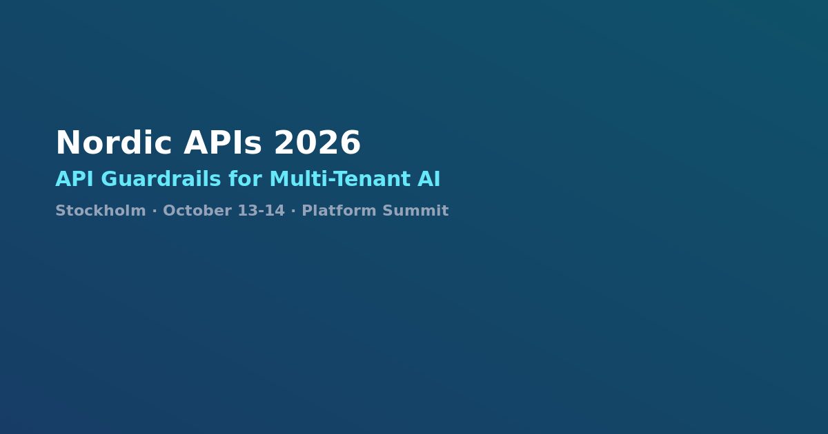 Luca Berton speaking at Nordic APIs 2026 Platform Summit Stockholm