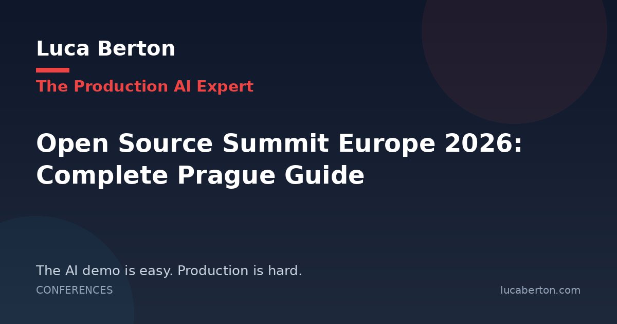Open Source Summit Europe 2026: Complete Prague Guide