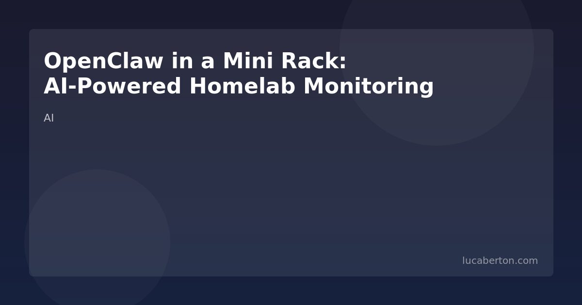 OpenClaw in a Mini Rack