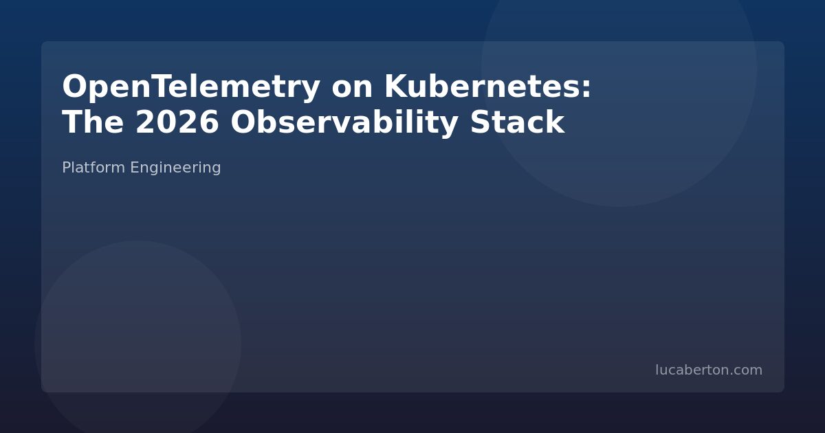 OpenTelemetry on Kubernetes: The 2026 Observability Stack