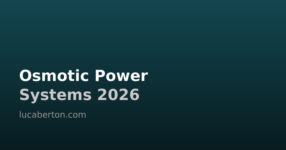 Osmotic Power Systems: Harvesting Energy Where Rivers Meet the Sea