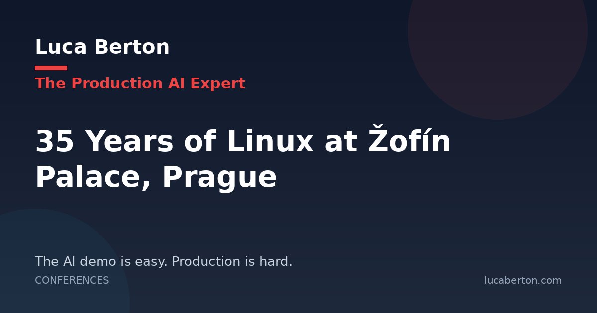 35 Years of Linux at Žofín Palace, Prague
