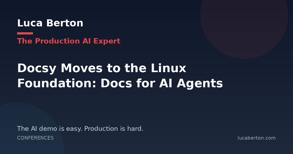 Docsy Moves to the Linux Foundation: Docs for AI Agents