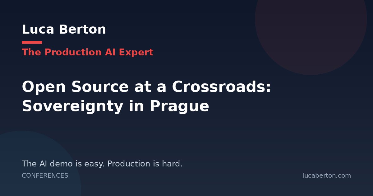 Open Source at a Crossroads: Sovereignty in Prague