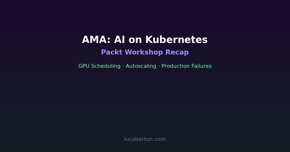 Luca Berton AMA at Packt Build and Scale AI Workloads on Kubernetes workshop