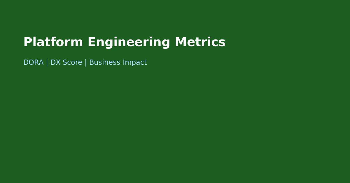 Platform Engineering Metrics Measure Success 2026