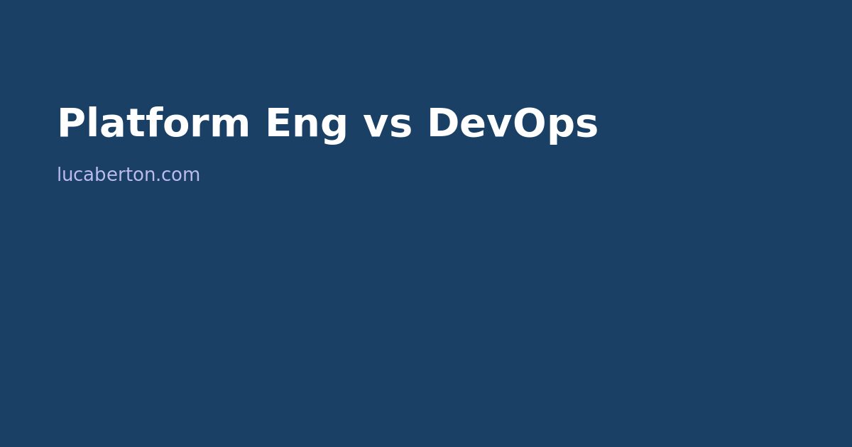 Platform engineering vs DevOps differences 2026