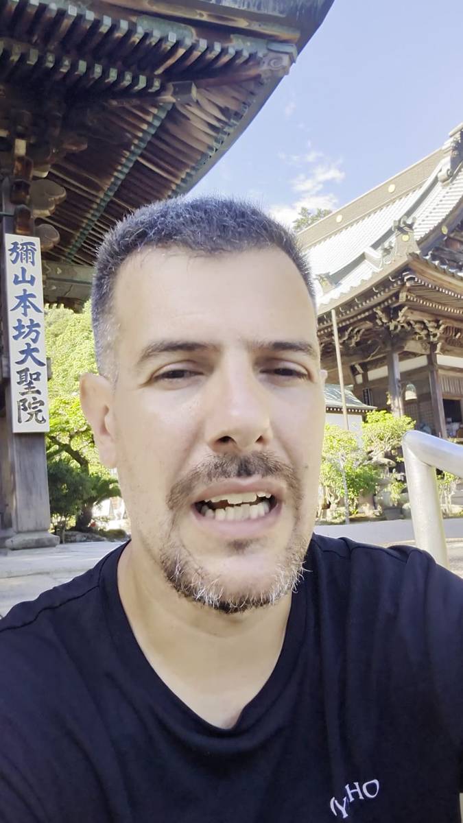 Luca Berton recording a selfie takeaway video during the KubeCon Japan 2026 trip to Japan