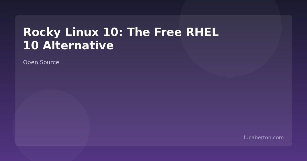 Rocky Linux 10: The Free RHEL 10 Alternative