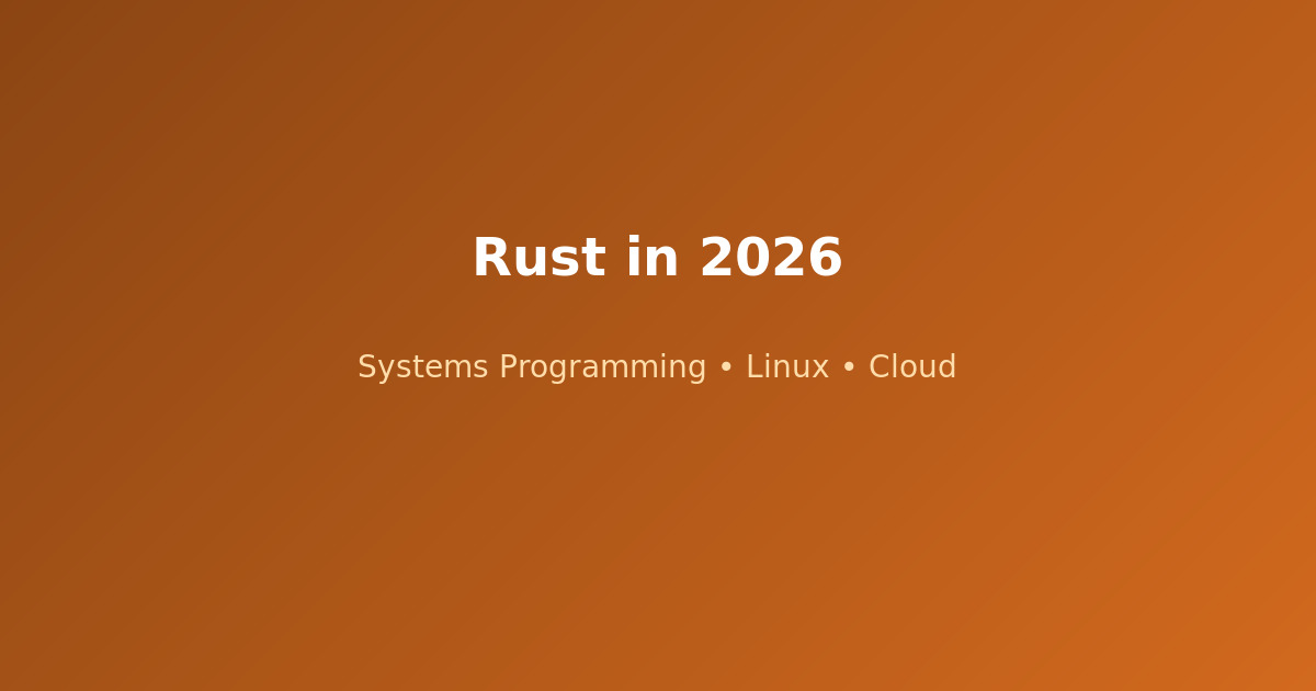 Rust programming language adoption in 2026 systems programming